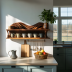 Handcrafted Kitchen Wall Shelf For Cozy Cooking Space