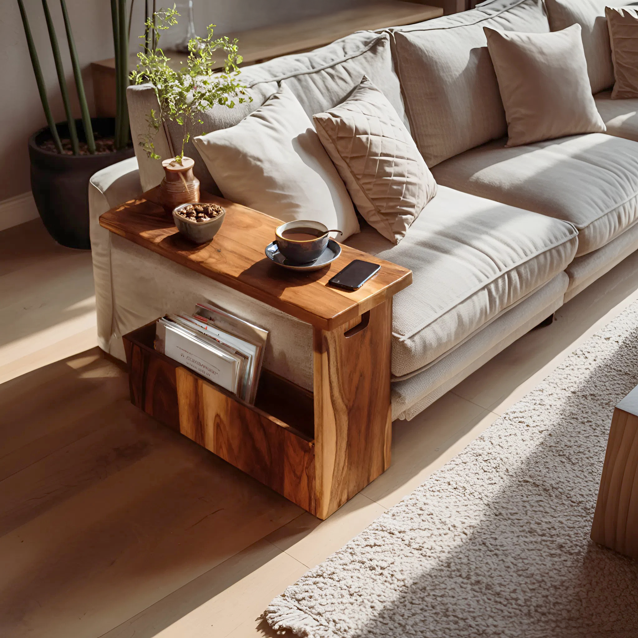 Handcrafted Solid Wood Armrest For Furniture Accent