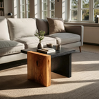 Handcrafted Live Edge Side Table For Rustic Cabin Decor