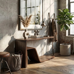Farmhouse Live Edge Console Table Sculptural Wood For Furniture Decor