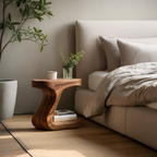 Minimalist Organic Shaped Nightstand For Bedroom