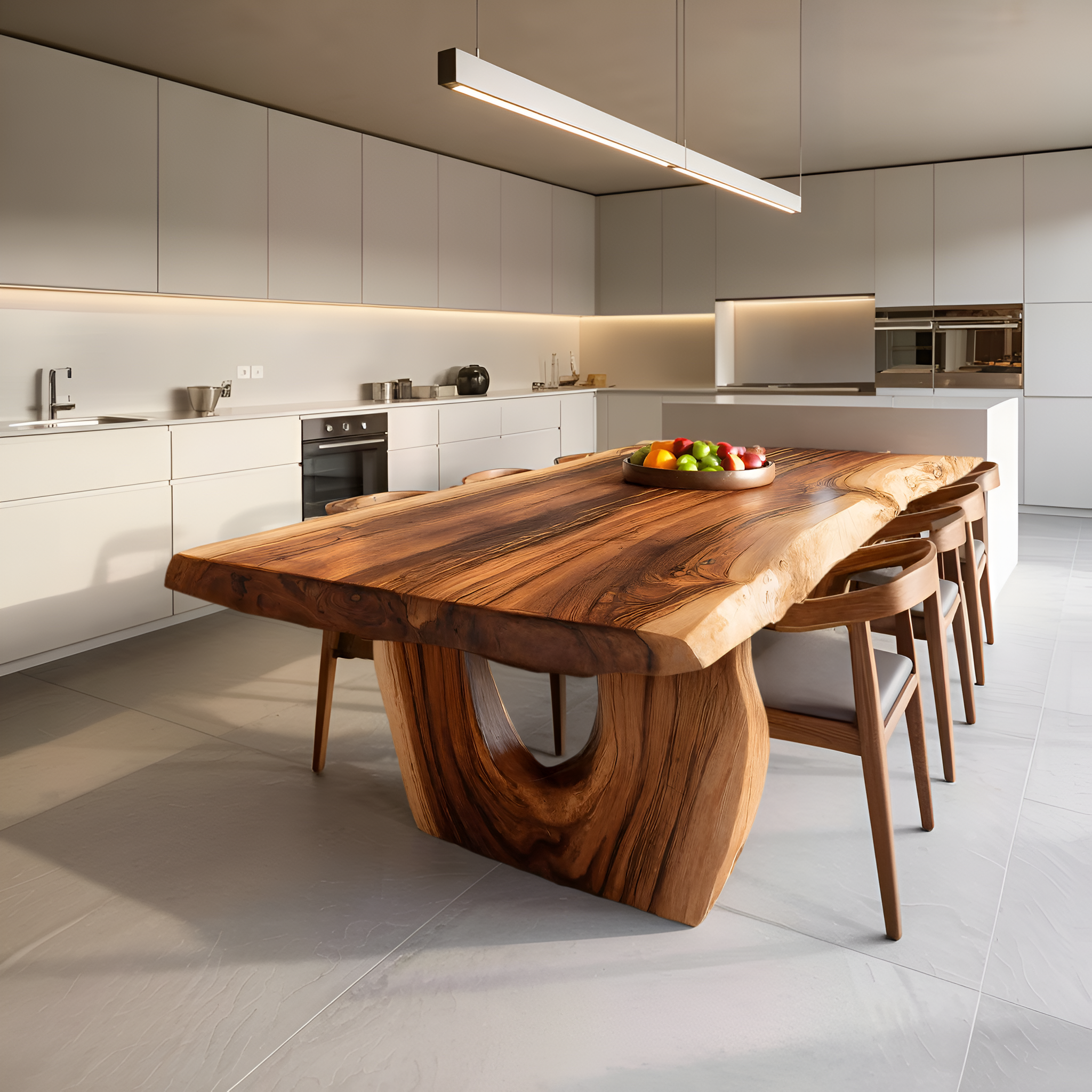 Modern Dining Table With Unique Base For Kitchen