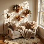 Mid Century Live Edge Mushroom Shelf For Unique Home Furniture Decor