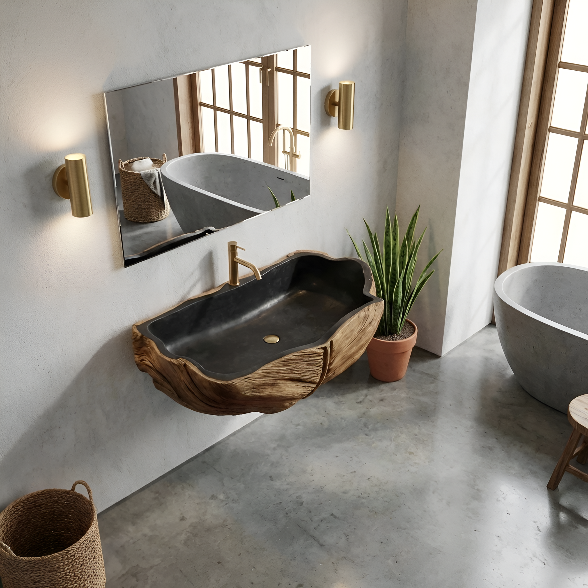 Farmhouse Solid Wood Vanity Sink For Traditional Bathroom Decor