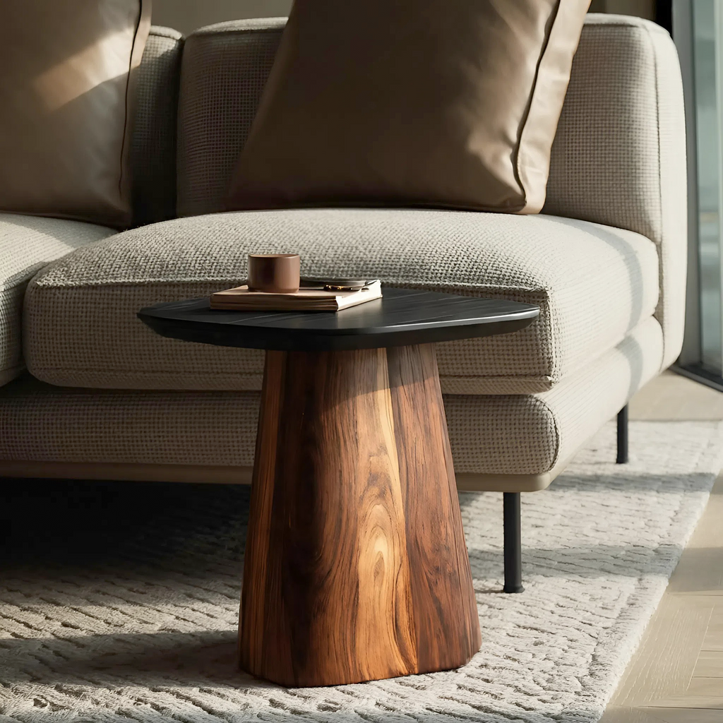 Mid Century Solid Wood End Table For Modern Bedroom Style