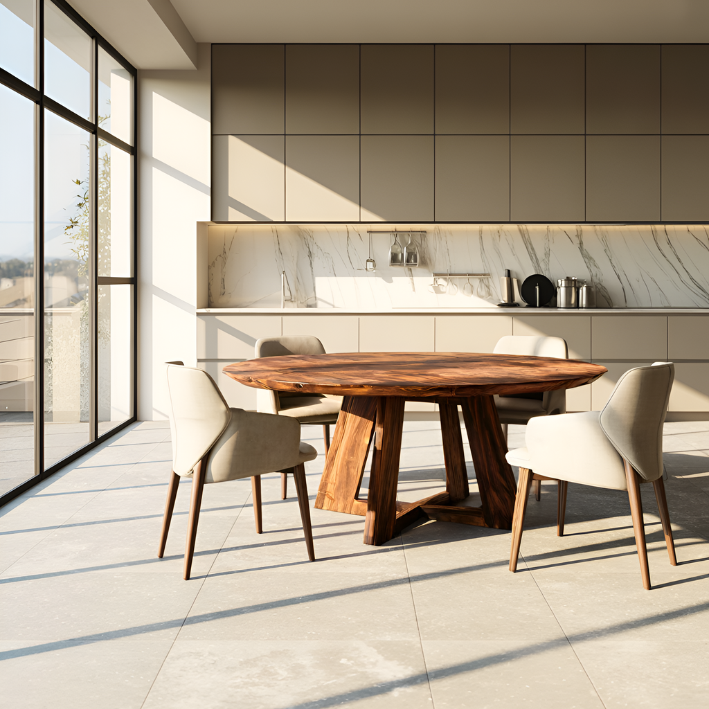 Modern Round Dining Table For Kitchen And Dining