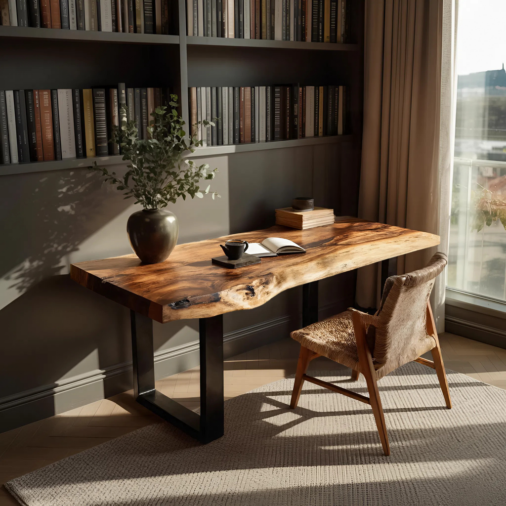 Handcrafted Wooden Tabletop For Modern Bedroom Decor