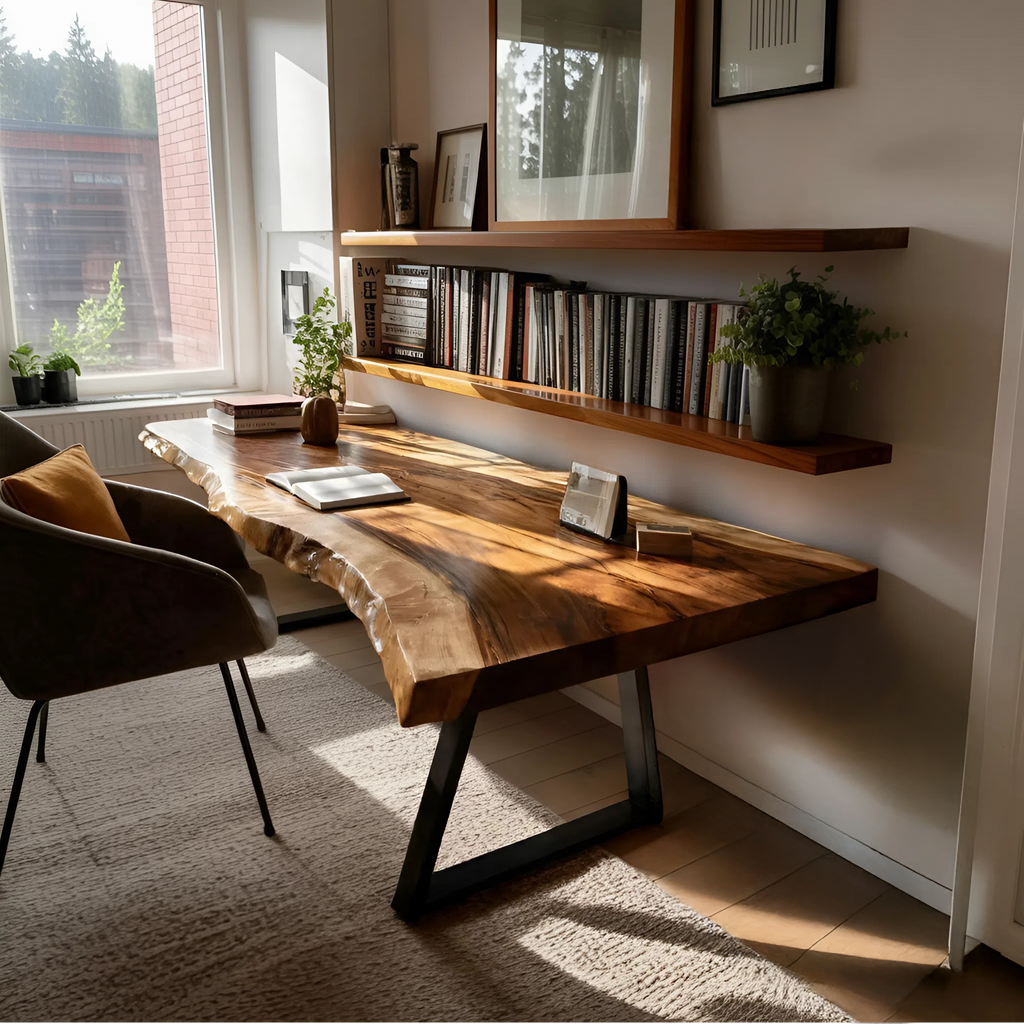 Farmhouse Solid Wood Tabletop For Bedroom Design