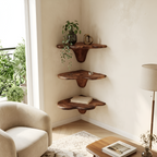 Farmhouse Solid Wood Mushroom Shelf For Living Room Furniture Design
