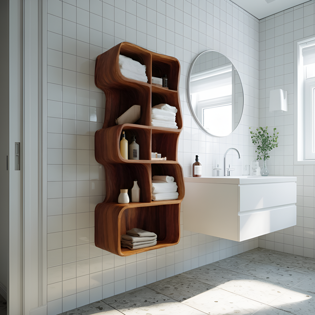 Minimal Wall Bathroom Shelf For Bathroom Interior