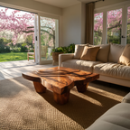 Modern Farmhouse Abstract Coffee Table For Living Room Decor