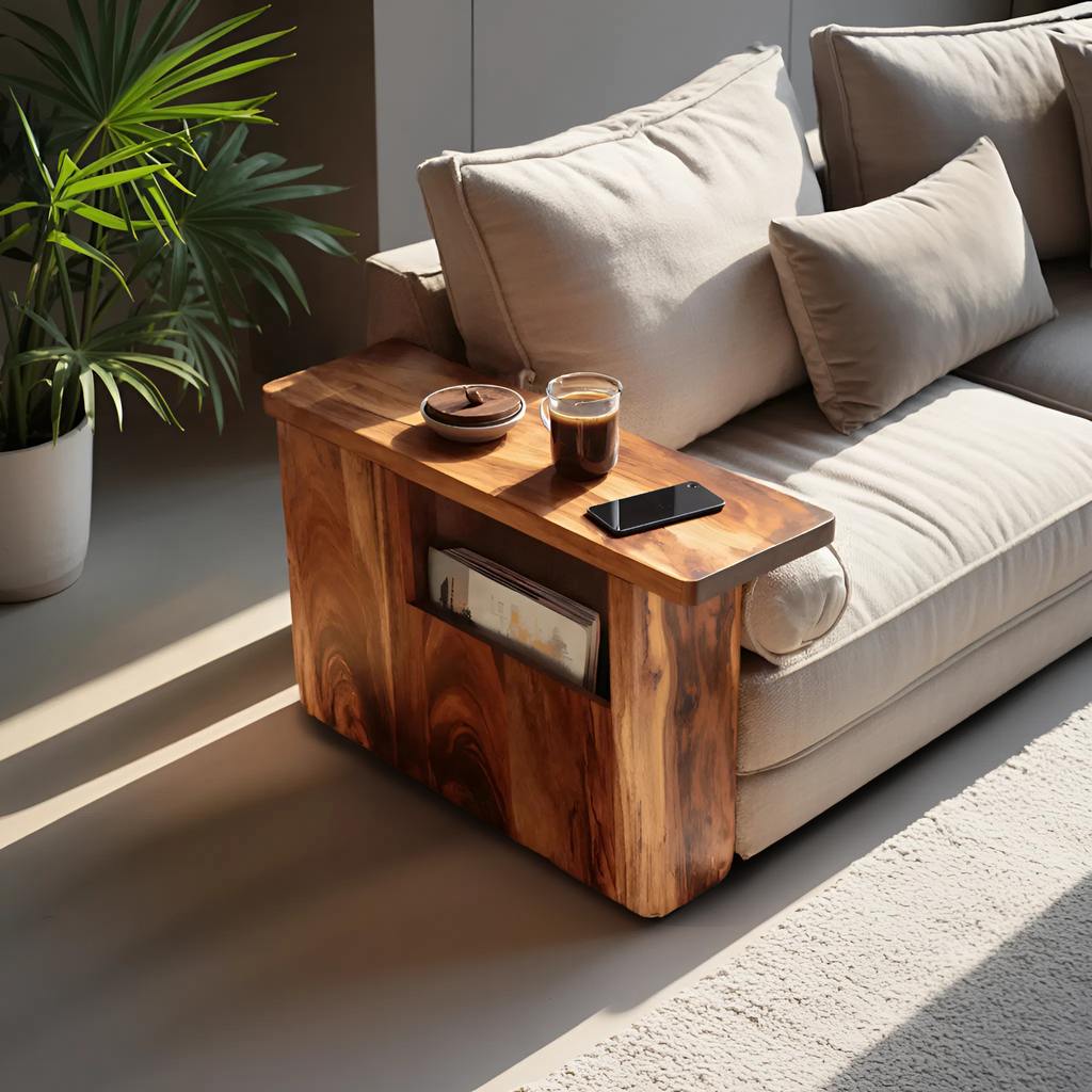 Modern Wooden Side Table For Cozy Living Room Design