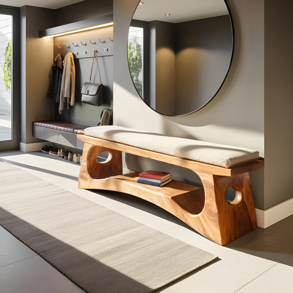 Modern Wooden Bench For Natural Bedroom Decor