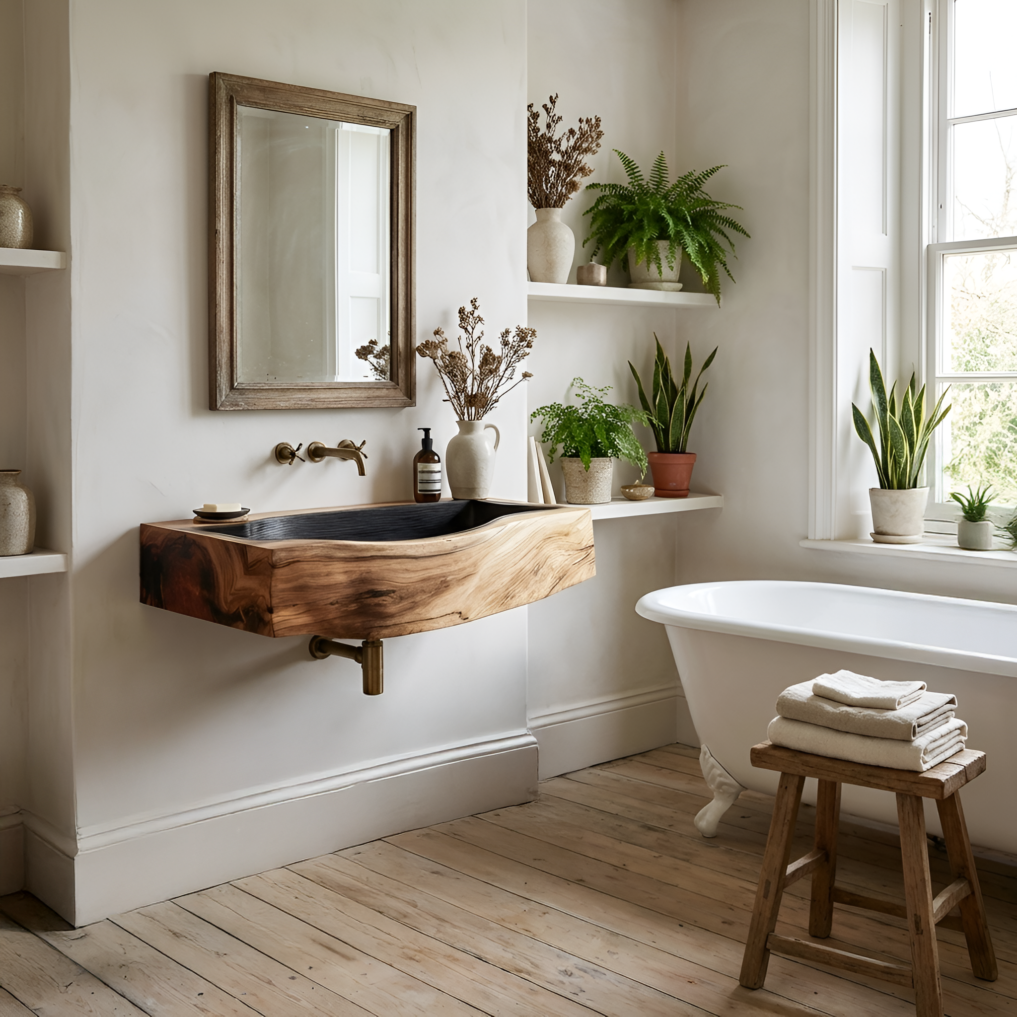 Modern Solid Wood Vanity Sink For Bathroom Decor And Furniture