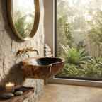 Modern Wall Mounted Wooden Bathroom Sink For Sleek Bathroom Furniture