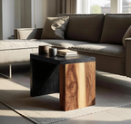 Farmhouse Solid Wood End Table For Bedroom Decor Accent