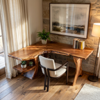 Mid Century Wooden Work Desk For Home Office Interior Design