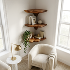 Handcrafted Wooden Mushroom Shelf For Entryway And Furniture Decor