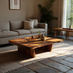 Modern Abstract Wooden Coffee Table For Entryway Decor