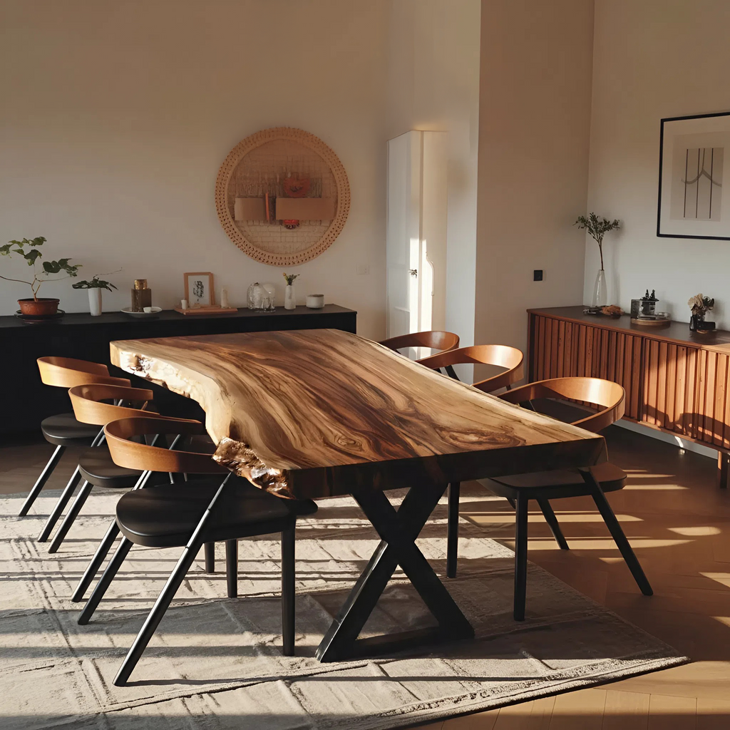 Kitchen Decor Modern Solid Wood Dining Table Minimal Legs