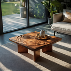 Mid Century Irregular Wooden Table For Furniture Decor