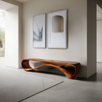 Modern Curved Bench Sculpture For Hallway Furniture