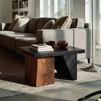 Modern Solid Wood End Table For Entryway Accent Table
