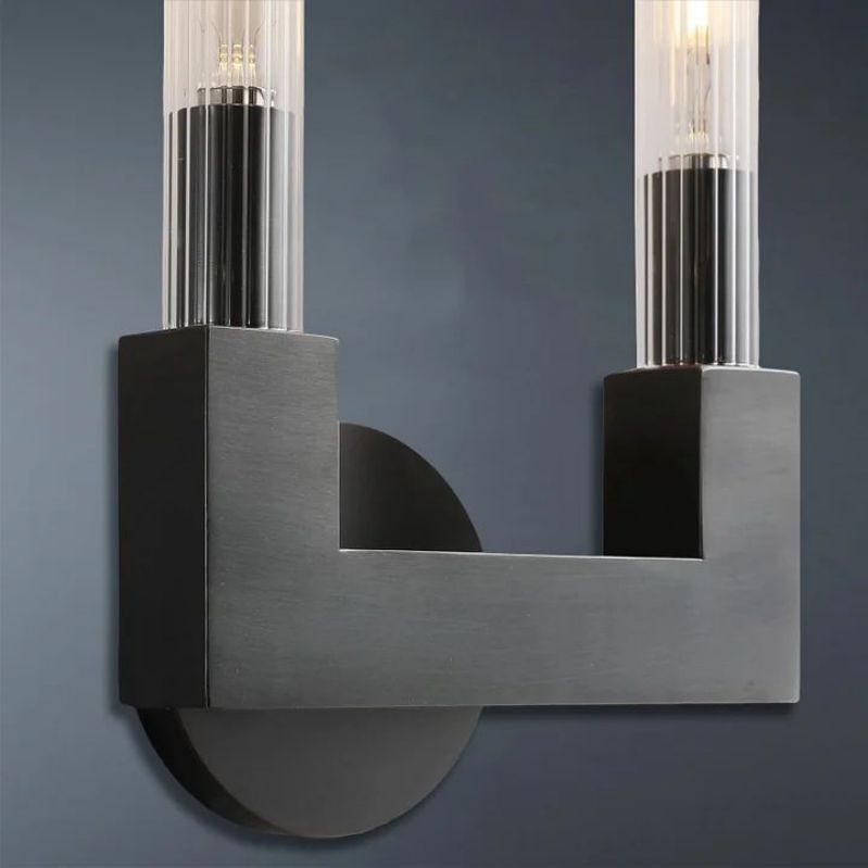 Cannele Ribbed Glass Double Wall Sconce