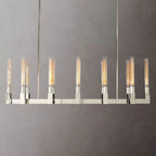 Cannele Ribbed Glass Linear Chandelier 55"