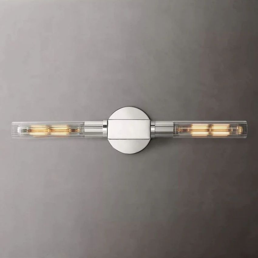 Cannele Ribbed Glass Wall Sconce