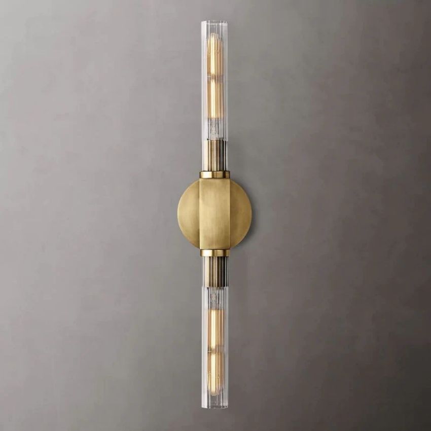Cannele Ribbed Glass Wall Sconce