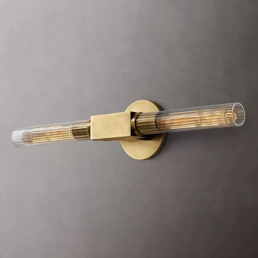Cannele Ribbed Glass Wall Sconce
