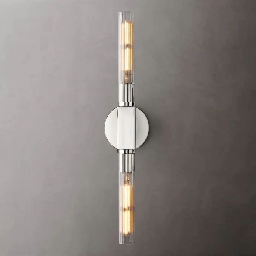 Cannele Ribbed Glass Wall Sconce