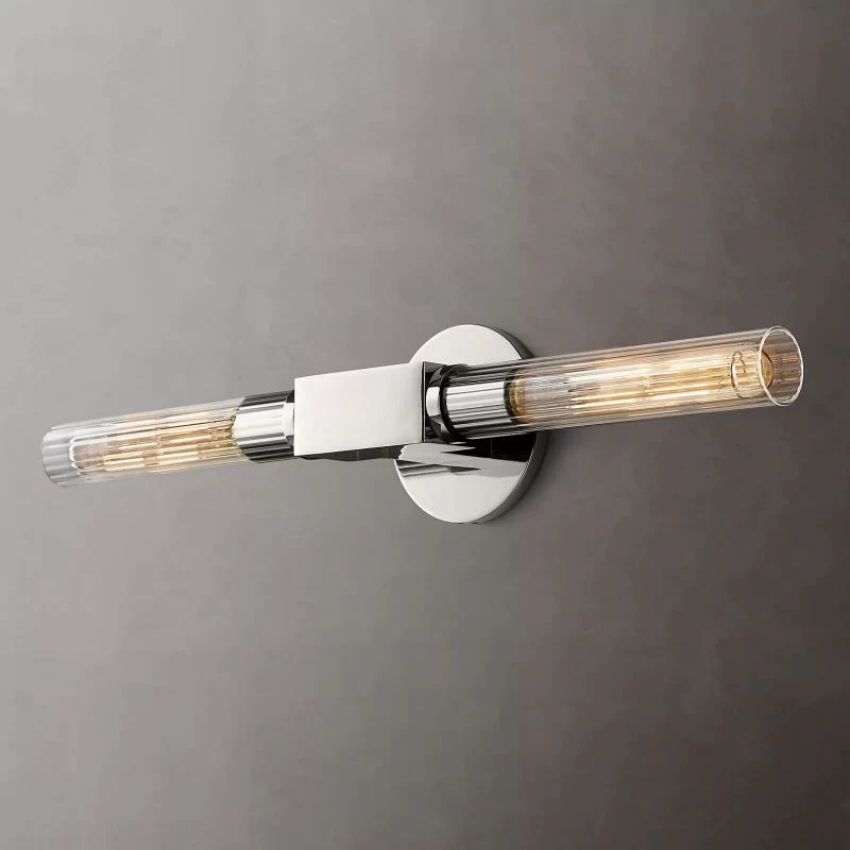 Cannele Ribbed Glass Wall Sconce