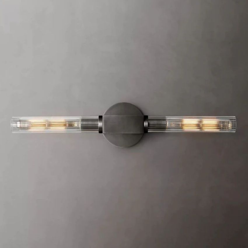Cannele Ribbed Glass Wall Sconce