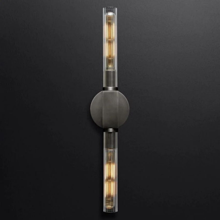 Cannele Ribbed Glass Wall Sconce