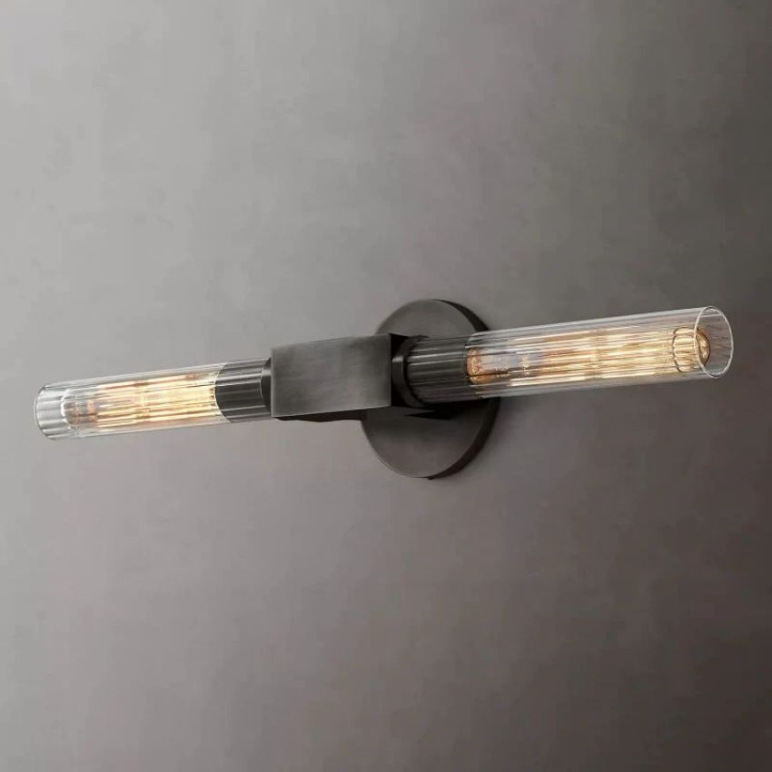 Cannele Ribbed Glass Wall Sconce