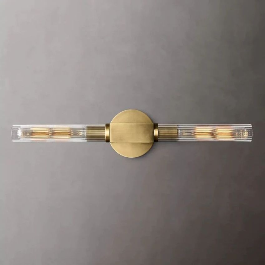Cannele Ribbed Glass Wall Sconce