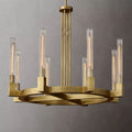 Cannele Ribbed Glass Round Chandelier 36"