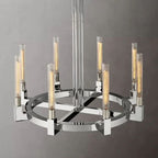Cannele Ribbed Glass Round Chandelier 36"