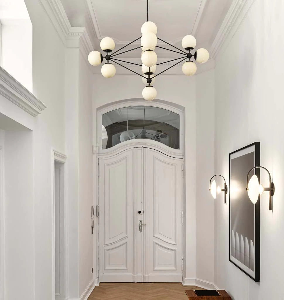 Modo Chandelier 39" - 4 Sided, 15 Globes