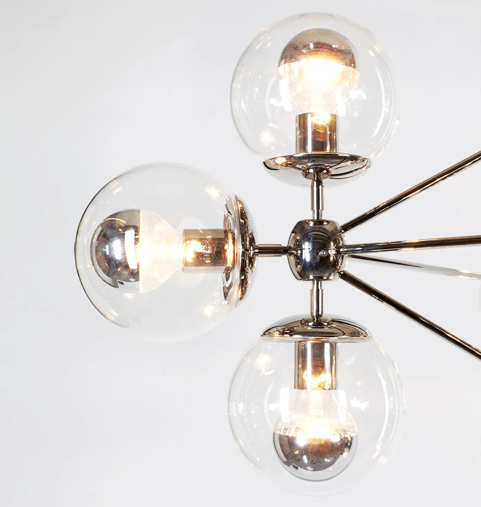 Modo Chandelier 39" - 4 Sided, 15 Globes