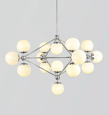 Modo Chandelier 39" - 4 Sided, 15 Globes