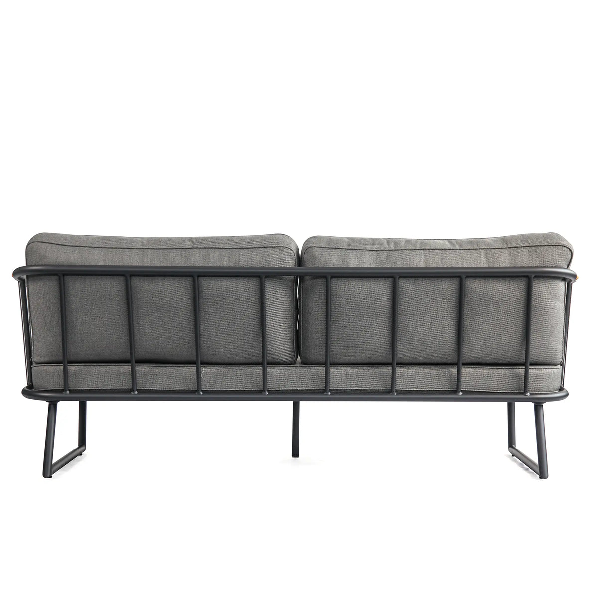 Fly Rope Accent Aluminum Outdoor Lounge Sofa in Carbon Black