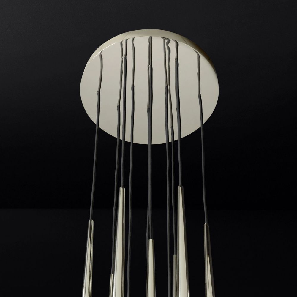 Aquitaine Faceted Cluster Round Chandelier 18"