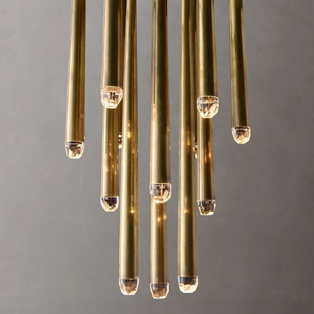 Aquitaine Faceted Cluster Round Chandelier 30"