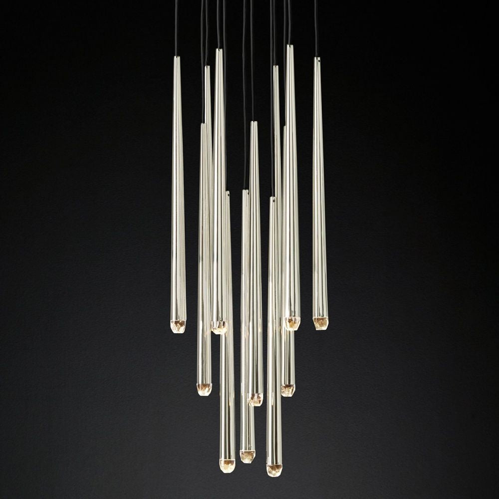 Aquitaine Faceted Cluster Round Chandelier 18"