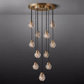 Pearl Carved Inciso Round Chandelier 22"