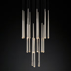 Aquitaine Faceted Cluster Round Chandelier 30"