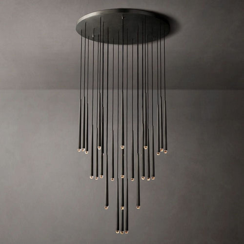 Aquitaine Faceted Cluster Round Chandelier 48"